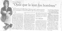 "Ojalá que la lean los hombres"
