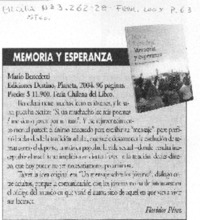 Memoria y esperanza