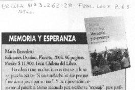Memoria y esperanza