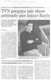 TVN prepara late show animado por Jaime Bayly