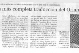 Presentan la más completa traducción del Orlando Furioso