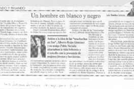 Un hombre en blanco y negro