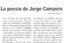 La poesía de Jorge Campero