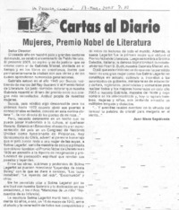 Mujeres, Premio Nobel de Literatura