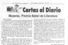 Mujeres, Premio Nobel de Literatura