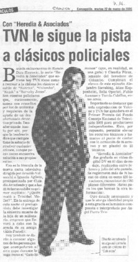 TVN le sigue la pista a clásicos policiales