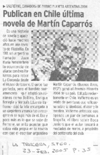 Publicarán en Chile última novela de Martín Caparrós