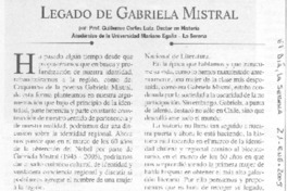 Legado de Gabriela Mistral