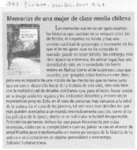 Memorias de una mujer de clase media chilena