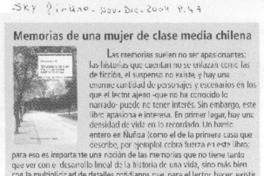 Memorias de una mujer de clase media chilena