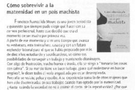Cómo sobrevivir a la maternidad en un país machista