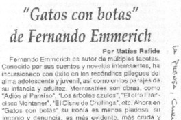 "Gatos con botas" de Fernando emmerich