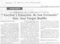 Escritor y ensayista de San Fernando don José Vargas Badilla