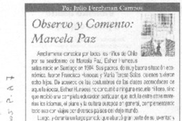 Observo y comento: Marcela Paz