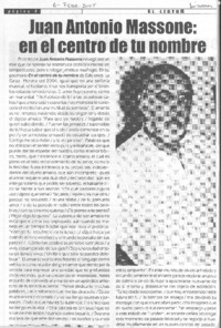 Juan Antonio Massone: en el centro de tu nombre