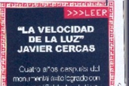 La Velocidad de la luz, Javier Cercas