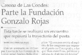 Parte la Fundación Gonzalo Rojas