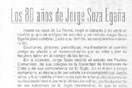 Los 80 años de Jorge Soza Egaña