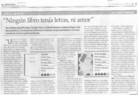 "Ningún libro tenía letras, ni amor"