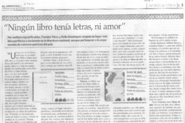 "Ningún libro tenía letras, ni amor"