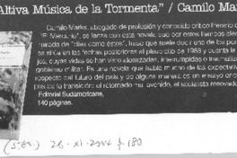 "Altiva música de la tormenta"
