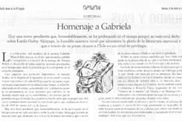 Homenaje a Gabriela