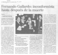 Fernando Gallardo, inconformista hasta después de la muerte