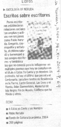 Escritos sobre escritores