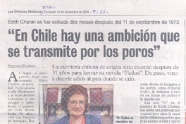 En Chile hay una ambición que se transmite por los poros