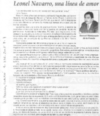 Leonel Navarro, una línea de amor