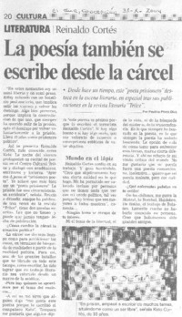 La Poesía también se escribe desde la cárcel