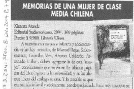 Memorias de una mujer de clase media chilena