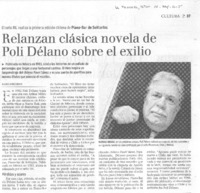 Relanzan clásica novela de Poli Délano sobre el exilio