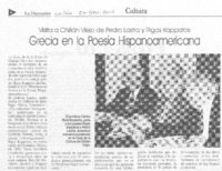 Grecia en la poesía hispanoamericana