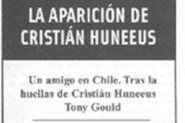 La aparición de CRistián Huneeus