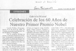 Celebración de los 60 a{os de nuestro primer Premio Nobel