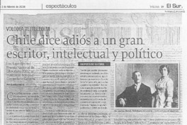 Chile dice adiós a un gran escritor, intelectual y político
