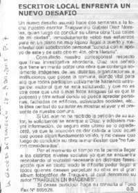 Escritor local enfrenta un nuevo desafío