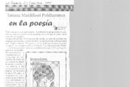 Tatiana Maldifassi Pohlhammer en la poesía