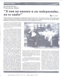 "Si uno no conoce a sus antepasados, no es nadie" [entrevista]