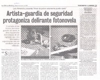 Artista-Guardia de seguridad protagoniza delirante fotonovela