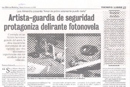 Artista-Guardia de seguridad protagoniza delirante fotonovela