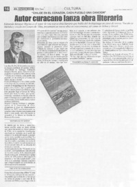 Autor curacano lanza obra literaria