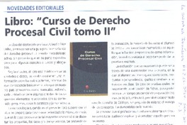 Curso de derecho procesal civil, tomo II