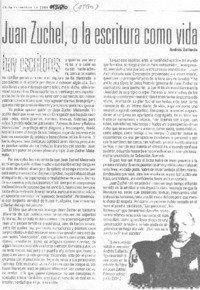 Juan Zuchel o la escritura como vida
