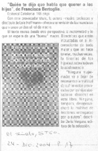 Quién te dijo que había que querer a los hijos