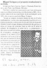 Miguel Henríquez y el proceso revolucionario en Chile