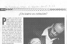 ¿Un teatro en extinción?
