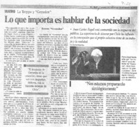 Lo que importa es hablar de la sociedad