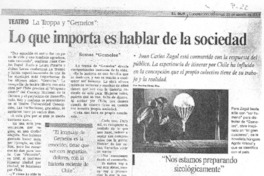 Lo que importa es hablar de la sociedad